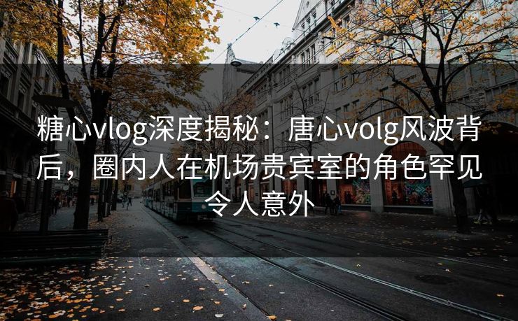 糖心vlog深度揭秘：唐心volg风波背后，圈内人在机场贵宾室的角色罕见令人意外