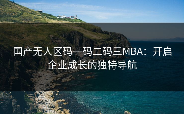 国产无人区码一码二码三MBA：开启企业成长的独特导航