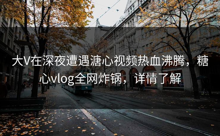 大V在深夜遭遇溏心视频热血沸腾，糖心vlog全网炸锅，详情了解