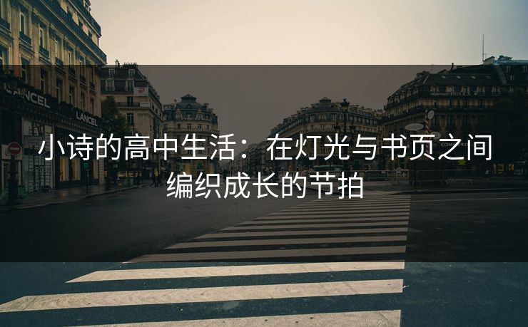 小诗的高中生活：在灯光与书页之间编织成长的节拍